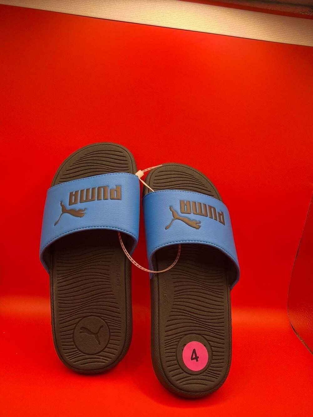 Puma Cool Cat V Slides Blue Black Size 4